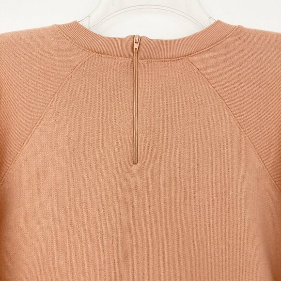 Sandro Blason Sweatshirt Size 2 or US 6 Apricot Crewneck Cotton Raglan Sleeve - Picture 5 of 10